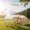 5.72mÂ² Outdoor Inflatable Camping Tent With Canopy, Easy Setup 4 Season Windproof Glamping Tent with Mesh Windows & Pump, Outdoor Cotton Tent