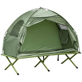 Camping Tent Cot, Single Person Folding Cot Combo, Off-Ground Tent, Covered Outdoor Bed with Carry Bag for Hiking, Camping