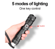 High Power LED Zoom Flashlight Rechargeable Camping Hiking Torch+Gift Box