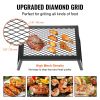 Folding Campfire Grill, Heavy Duty Steel Mesh Grate, 18" Portable Camping Grates Over Fire Pit, Camp Fire Cooking Equipment with Legs Carrying Bag