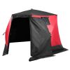 Portable Ice Shelter, 4-6 Person Insulated Pop-Up Ice Fishing Tent, 50 Square Feet Fishable Area, Thermal Ice Shanty for Winter Fishing