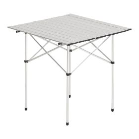 Folding Camping Table, Portable Roll Up Side Tables, Small Lightweight Aluminum Beach Table, Compact with Carry Bag, for Outdoor Cooking, Tailgating