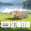 5.72mÂ² Outdoor Inflatable Camping Tent With Canopy, Easy Setup 4 Season Windproof Glamping Tent with Mesh Windows & Pump, Outdoor Cotton Tent