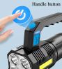 990000LM Handheld LED Flashlight USB Rechargeable Waterproof 4-Modes Searchlight