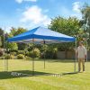10 x 10 ft Pop Up Canopy Tent with One Push Setup, Outdoor Portable Instant Canopy Shelter w/ Roller Bag, Dark Blue