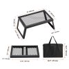 Folding Campfire Grill, Heavy Duty Steel Mesh Grate, 18" Portable Camping Grates Over Fire Pit, Camp Fire Cooking Equipment with Legs Carrying Bag