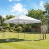 10 x 10 ft Pop Up Canopy Tent with One Push Setup, Outdoor Portable Instant Canopy Shelter w/ Roller Bag, White
