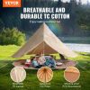 Canvas Bell Tent, 4 Seasons 5 m/16.4 ft Yurt Tent, Canvas Tent for Camping with Stove Jack, Breathable Tent Holds up to 8 People
