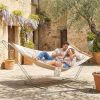 Outdoor Hammock 2-Person, with Pillow & Pad, 440 lbs Capacity, Cream White