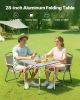 Folding Camping Table, Portable Roll Up Side Tables, Small Lightweight Aluminum Beach Table, Compact with Carry Bag, for Outdoor Cooking, Tailgating