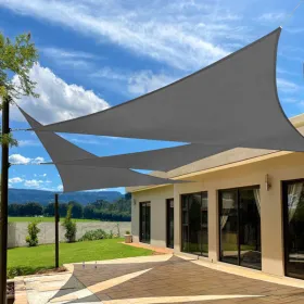 12'X12'X12' Dark Grey HDPE Sunshade Sail (Option: Defaulttitle)