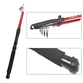 Small And Portable Telescopic Sea Pole Fishing Rod Fiberglass 2.4M (Option: Defaulttitle)