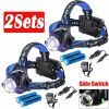 Rechargeabl LED Headlight Headlamp Head Torch Flashlight Work Light Camping Lamp