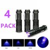3Modes Mini Portable UV Ultra Violet LED Flashlight Purple Blacklight Torch Lamp Light