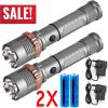 350000000 Lumen Super Bright LED Tactical Flashlight Rechargeable LED Work Light