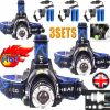 Rechargeabl LED Headlight Headlamp Head Torch Flashlight Work Light Camping Lamp