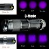 3Modes Mini Portable UV Ultra Violet LED Flashlight Purple Blacklight Torch Lamp Light