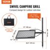 Swivel Campfire Grill, Fire Pit Grill Grate over Fire Pits, Heavy Duty Steel Grill Grates, 360Â° Adjustable Open Fire Outdoor Cooking Equipment